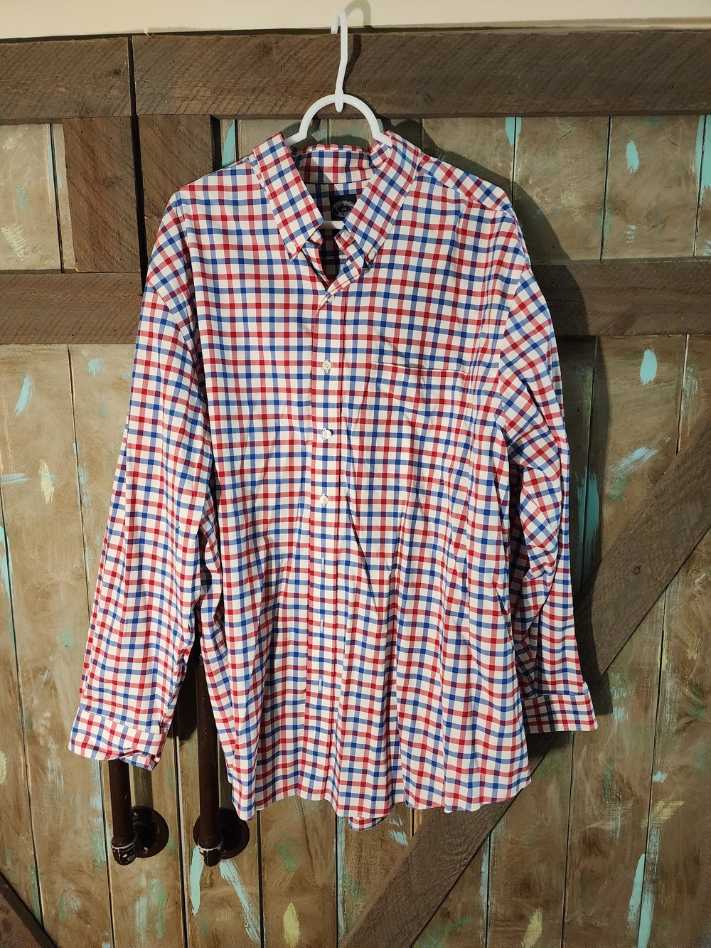 Brooks Brothers Red White and Blue Check Button-Down Shirt